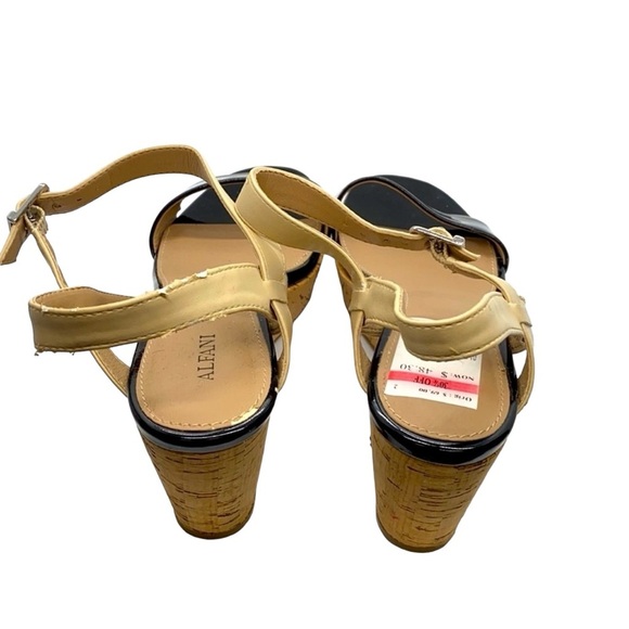 Alfani Black Strap Cork Wedge Heel - Picture 4 of 9